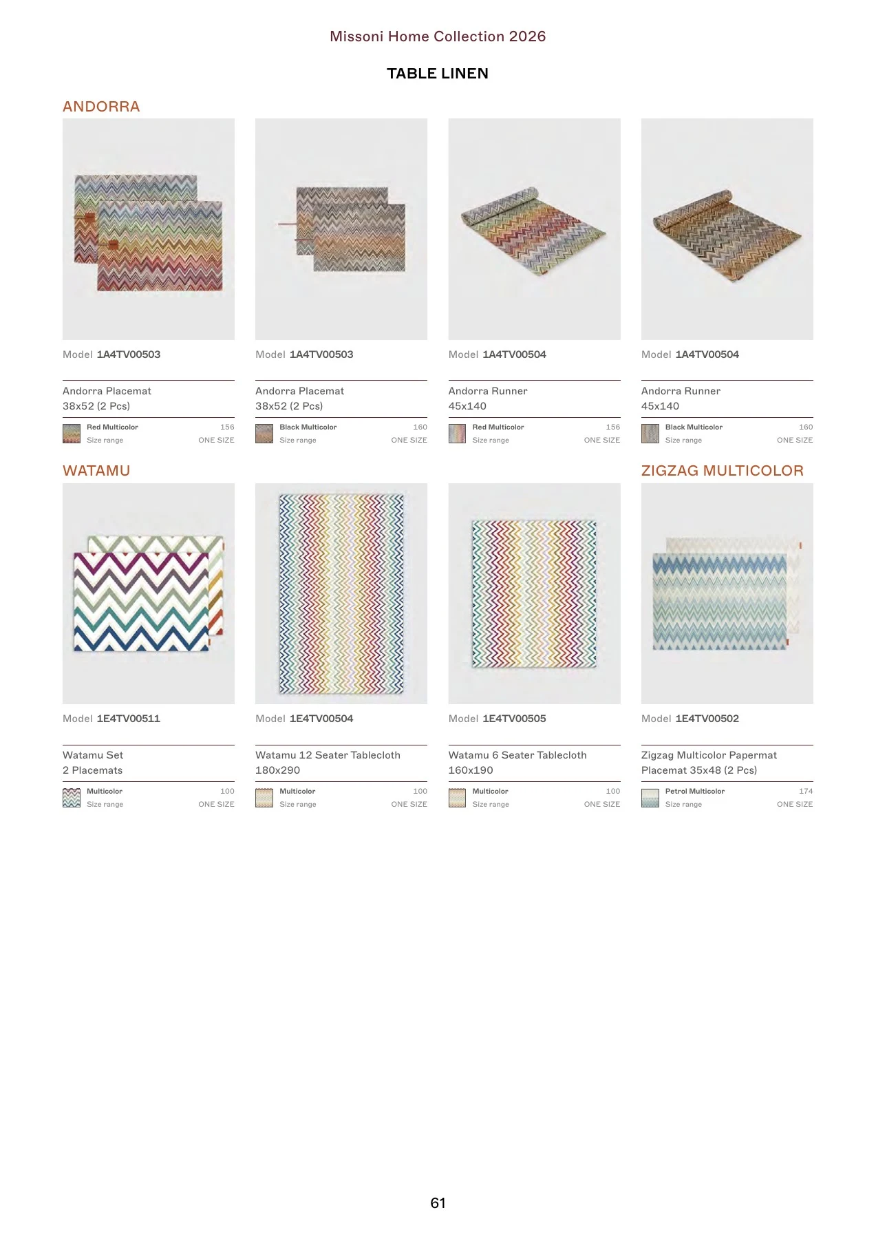 Missoni Home Collection 2026 — страница 61